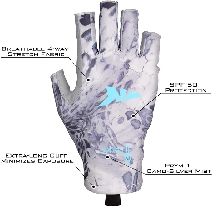 KastKing Sol Armis Sun Gloves UPF50+ Fishing Gloves UV Protection, Sun Protection for Outdoor, Kayaking, Rowing