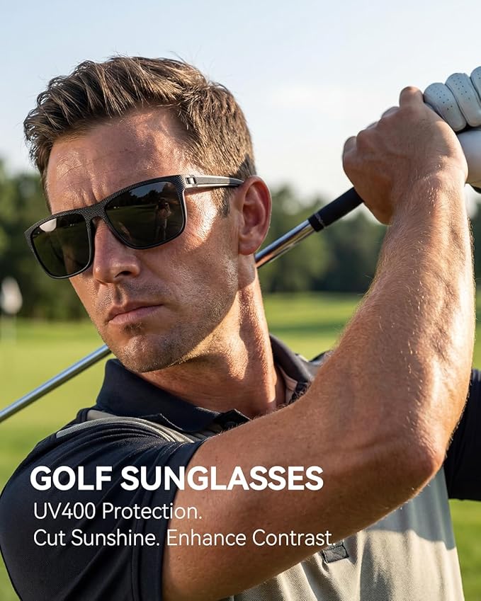 Polarized Sunglasses Men, Mens Sunglasses Polarized UV protection Lightweight Sun Glasses for Driving Fishing Golf