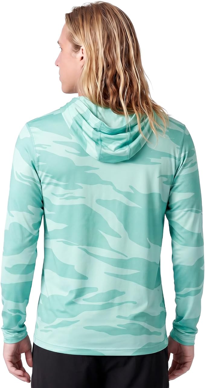 Reel Life UV Long Sleeve Hoodie – Jax Beach Mens Long Sleeve Sun Protection Shirts with Hood