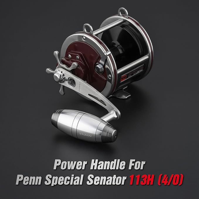 GOMEXUS Power Handle for Penn Special Senator 112H 113H 114H Fishing Reel Crank