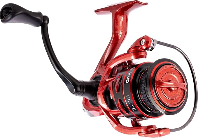 Lew’s KVD Elite Spinning Fishing Reel, Size 300, 6.2:1 Gear Ratio, 6+1 Bearings, Shallow Spool