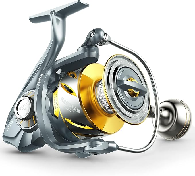 KastKing Kapstan Elite Spinning Reel,Saltwater Fishing Reel,Size 4000 & KastKing Kong Fishing Rod, Spinning Rod 2 pc 10' MH
