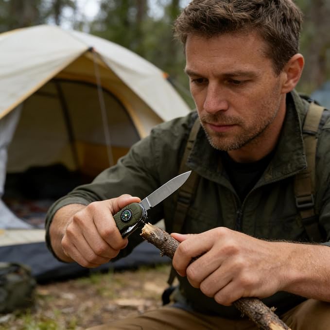 Folding Multi Tool - Pocket Survival Gadget | Compact Outdoor Multi-Tools With Bottle Opener And Fishing Hook For Hiking, Fishing, Bike Repair, Camping, Travel Use Men & Women