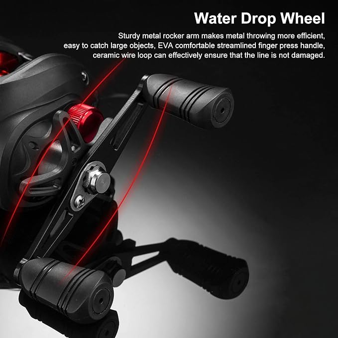 18+1BB Baitcasting Reel, Fishing Reel, Fishing Baitcasting Reels, Magnetic Brake Fishing Wheel Starlike Unloading Handle for Fishing (Right Hand)