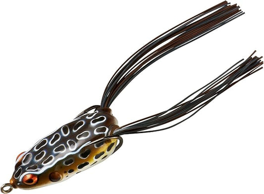 Booyah Pad Crasher Jr Topwater Bass Fishing Hollow Body Frog Lure with Weedless Hooks