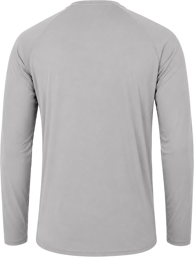 FISHEAL Men's Long Sleeve Fishing Shirts, UPF 50+ Camo Sun Protection Rash Guard, UV Shirt for Swimming Hunting Outdoor