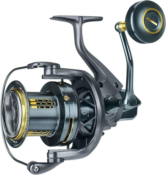 THKFISH Saltwater Spinning Reel,10000/12000 Surf Fishing Reel,8 +1/11+1BB,4.1:1 45/55LB Max Drag Ultra Smooth Powerful Saltwater Fishing Reels,with CNC Aluminum Spool Reels for Long Cast