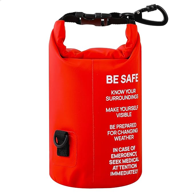 Breakwater Supply Waterproof Marine First Aid Kit for Boat, 100 Piece, Red | Boat Safety Tool Kit, AFAK Emergency Supplies in Dry Bag, IFAK Trauma Kit, for Kayaking, Jet Ski, Fishing, Surfing, Sailing