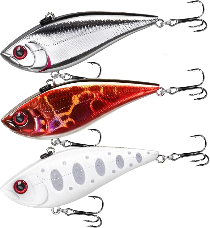 TRUSCEND Shallow or Deep Diving Crankbait with BKK Hooks, Wobble Fishing Lures for Bass Trout Crappie Walleye, Sinking Lipless Vibe Crank Bait for Bass Pike, Amazing Swimbait for Family Fishing