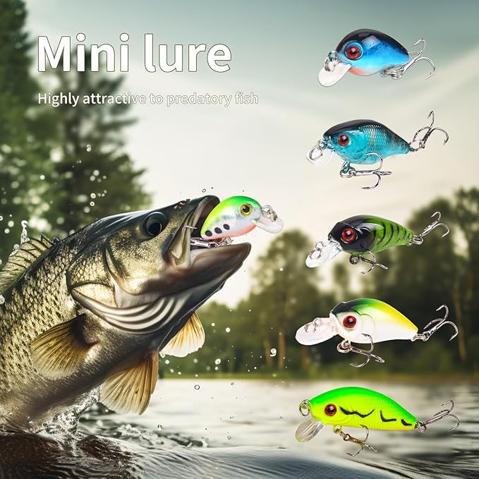 TSKS Fishing Artificial Lures Kit Mixed Including Front Diving Fin Minnow Surface Popper Crank Baits Pencil VIB with Hook and Soft Lures Accessories for Saltwater Freshwater Trout Bass Tackle Gift Set