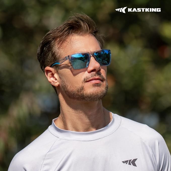 KastKing Beartrap Polarized Sports Fishing Sunglasses, With PuriVex Protective Lens Coating, Square Frame Design, Men Women