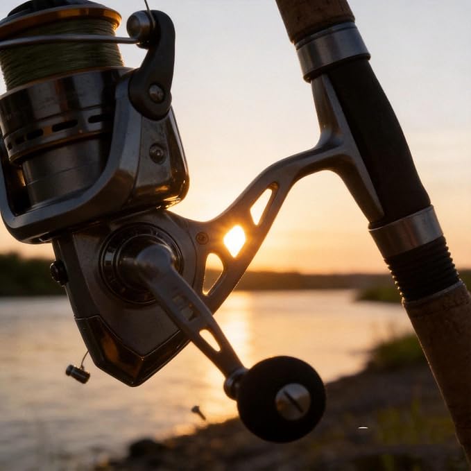 3 Pcs Fishing Reel Handle Replacement Parts, Sturdy Power Handle Knob Set for Repairing Baitcasting, Drum, and Conventional Reels. Provides Comfortable Grip for Smooth Cranking.