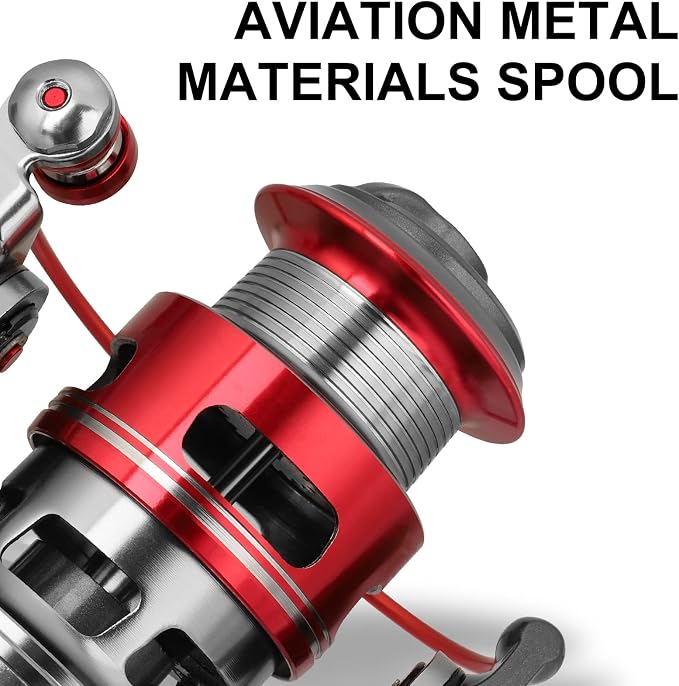TRUSCEND Spinning Fishing Reel, Aviation Metal Material Body Reels, Industrial Durable-Strength, High Speed & Stability, Ultra-Light & Powerful, Smoother & Durable, Saltwater Freshwater Fishing Gear