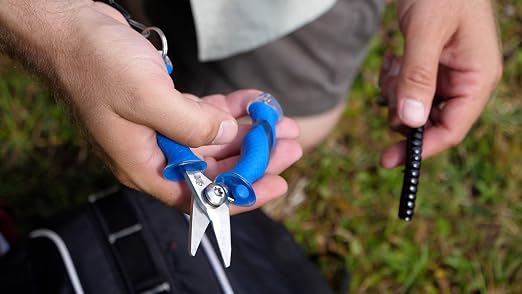 CUDA 5.25" Titanium Bonded Mini Snips Compact Durable Fishing Braid, Mono & Fluorocarbon Cutter for Saltwater & Freshwater Use with Internal Spring