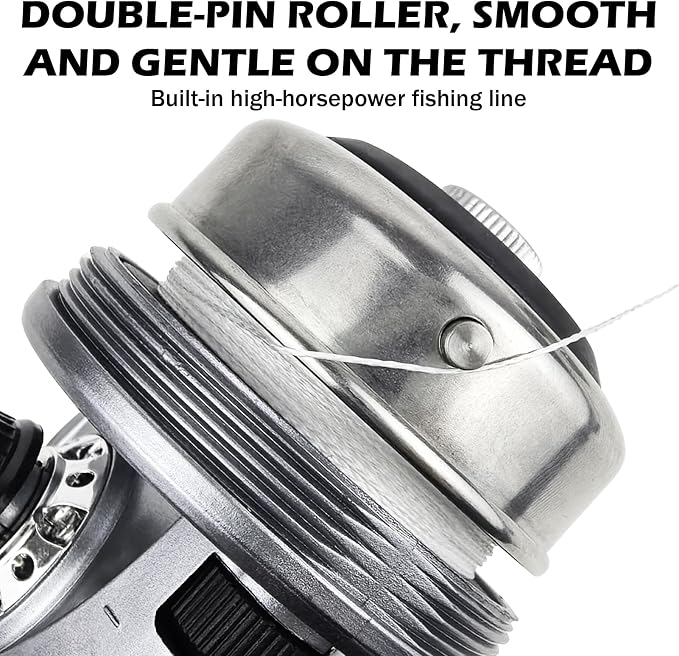 Spincast Fishing Reel, All-Metal Gears, Easy to Use Push Button Casting Design, Changeable Right/Left-Hand Retrieve