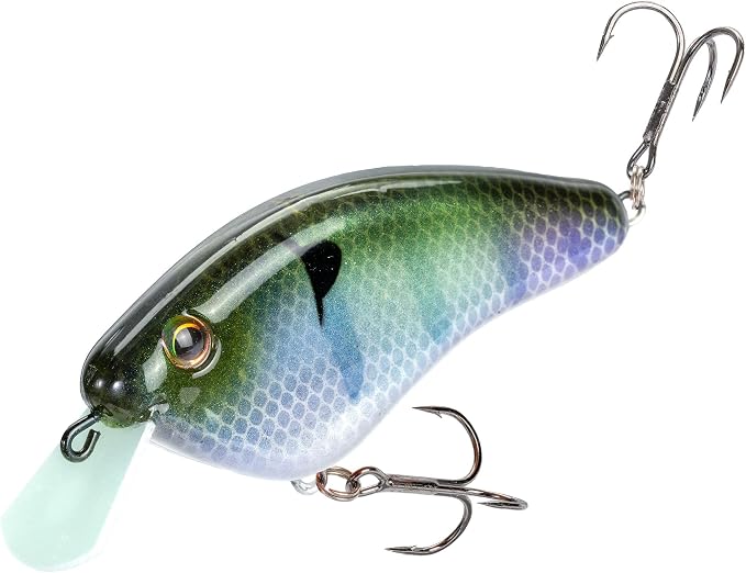 Strike King Hardliner Fishing Lure, Flat Sided Crankbait, Circuit Board Lip, Extra Tight Wobble, Size 4 Treble Hooks
