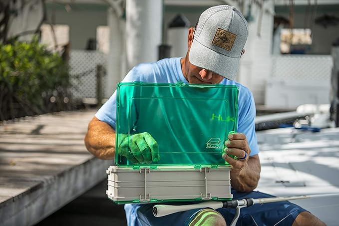 Plano Magnum Tackle Box Double Side Sandstone/Green 1119, Premium Tackle Storage,Multi