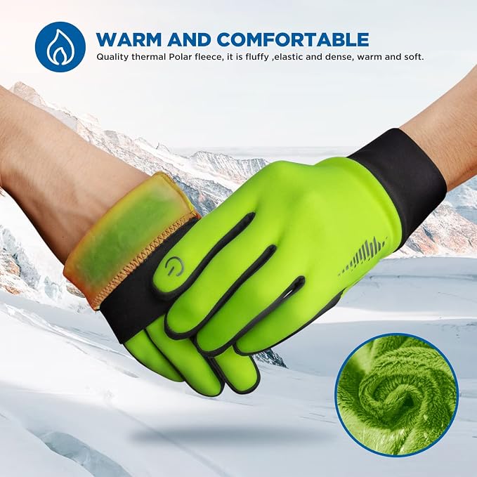 SIMARI Winter Gloves for Women Men - Cold Weather Thermal Touch Screen Ski Snow Glove Liners, Non-Slip Palm & Warm Fleece Lined, for Running Cycling Driving Hiking Walking Sports Outdoor Texting Work