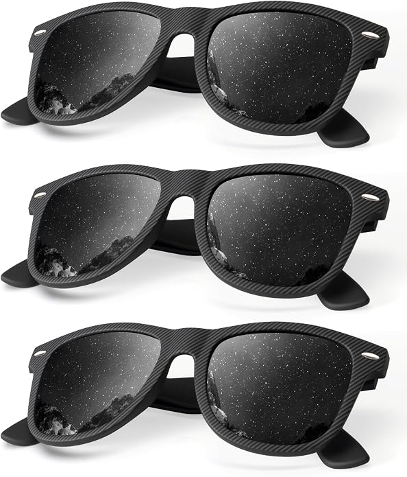KALIYADI Polarized Sunglasses for Men and Women Matte Finish Sun glasses Color Mirror Lens UV Blocking (3 Pack)