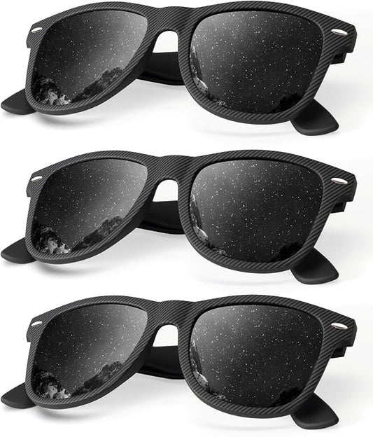 KALIYADI Polarized Sunglasses for Men and Women Matte Finish Sun glasses Color Mirror Lens UV Blocking (3 Pack)
