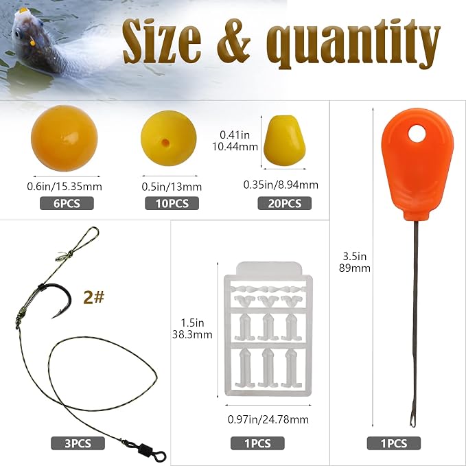 Dovesun 41PCS/151PCS Carp Fishing Hair Rigs Baits Carp Rigs Kit Fishing Equipment Accessories