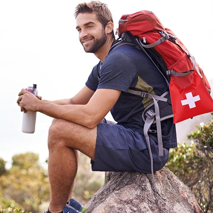 1.2L Waterproof First Aid Kit, Portable Lightweight Boat Dry Bag, Multifunctional Outdoor Emergency Survival Kit for Backpacking Hiking Fishing Camping