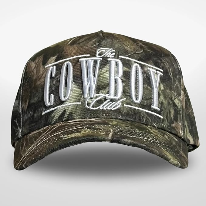 Vintage Western Trucker Hat | Men & Women | Country Cute Caps for Cowgirls Cowboys | Camo Denim Embroidered Cotton | Snapback