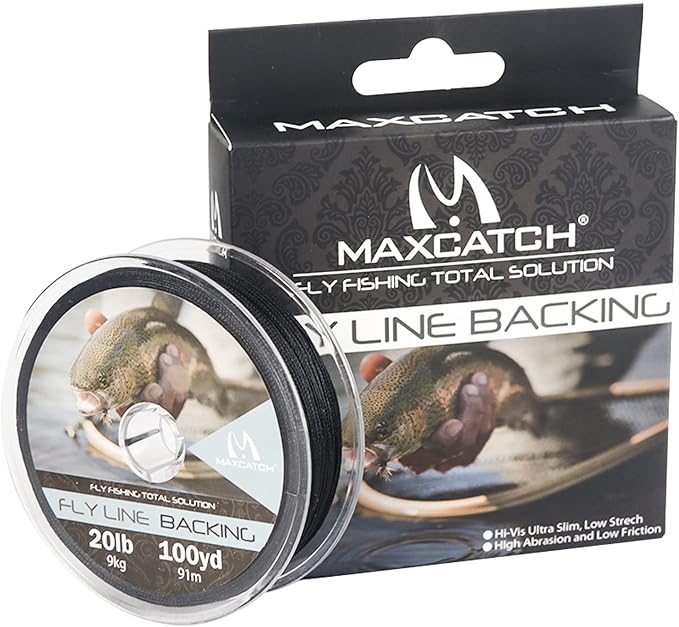 M MAXIMUMCATCH Maxcatch Braided Fly Line Backing for Fly Fishing 20/30lb(White, Yellow, Orange, Black&White, Black&Yellow, Blue, Pink, Green, Purple)