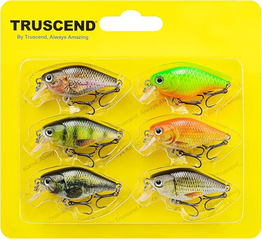 TRUSCEND Swimmax Easy Catch Fishing Lures with BKK Hooks, Wiggling, Vibrating, Rattling and Gurgling for More Bites, Heavy-Duty Dyneema Fiber Jointed Swimbaits for Bass, Trout, Crappie, Walleye, Pike
