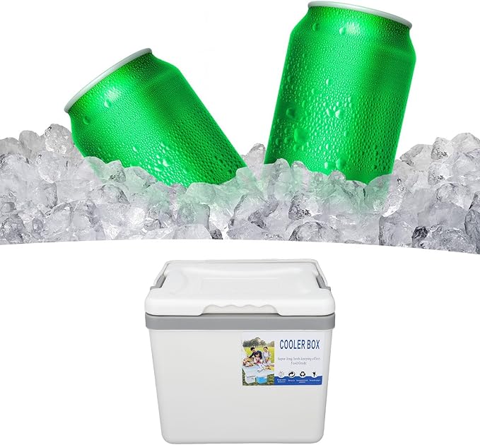6L Cooler Box, Portable Insulated Hard Cooler, Keeps Food and Drinks Cold for Outdoor Camping Picnic Fishing