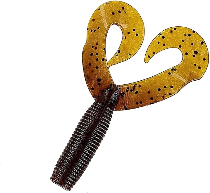 Yamamoto 4"/5" Double Tail Grub Soft Plastic Fishing Angling Swimbait Lures with Crawfish Design - 20 Pack