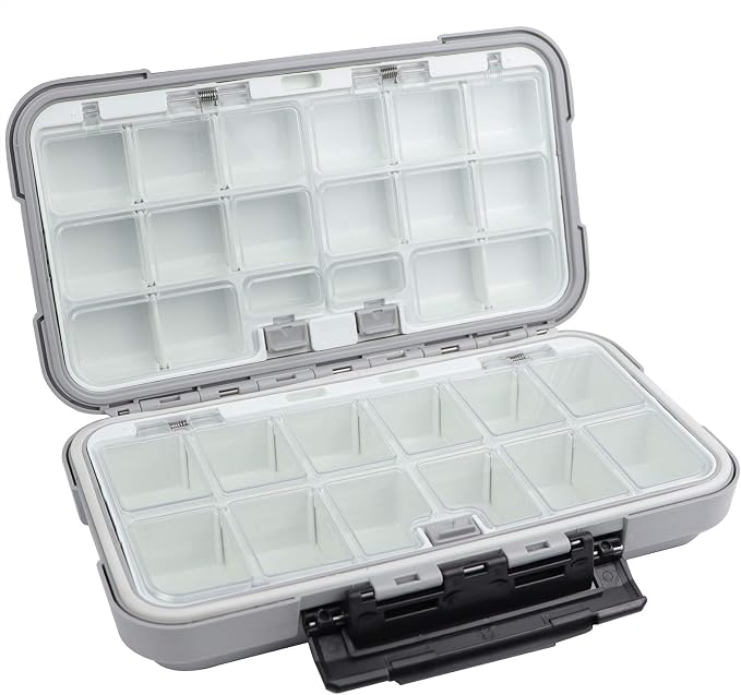 Fishing Tackle Box, Floating Storage Box, Double-Sided Lure Box with Adjustable Dividers Organizer Making Kit Container
