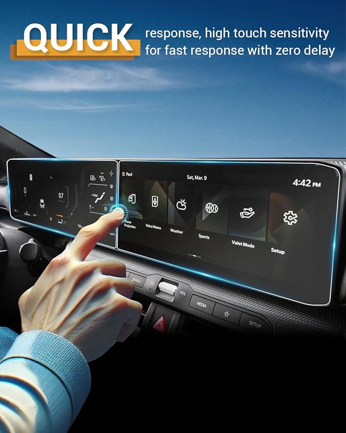 2026 Kia K5 GT Line Screen Protector Antiglare for 2025 2026 Kia K5 (LXS, GT-Line, GT, EX) 12.3" Infotainment & instrument Cluster Split Screen Saver for 2025 Kia K5 GT Line Accessories Nano 4 Pack