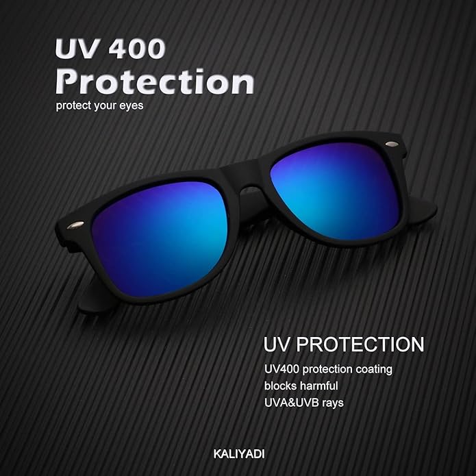KALIYADI Polarized Sunglasses for Men and Women Matte Finish Sun glasses Color Mirror Lens UV Blocking (3 Pack)