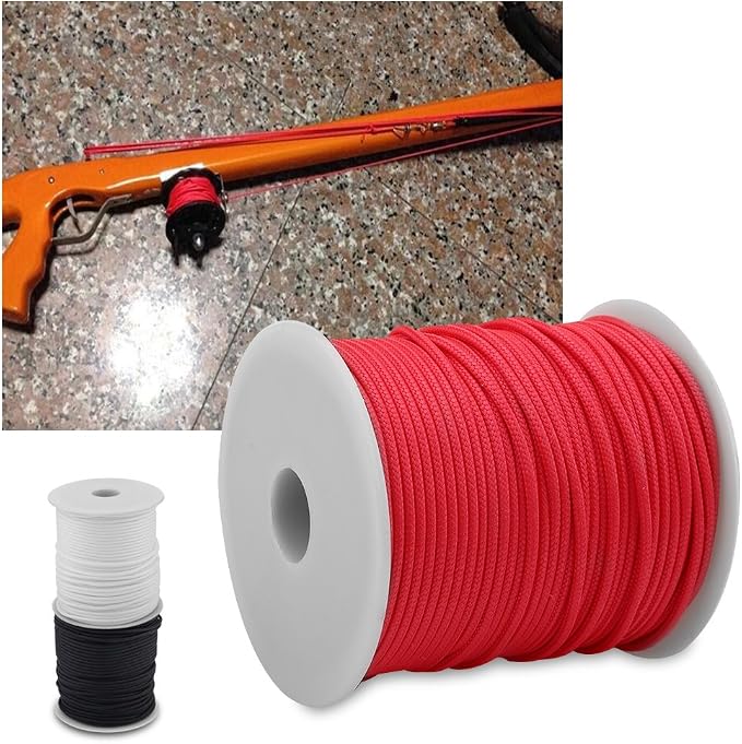 50M 2mm Speargun Reel Line Wear Spearfishing Line Heavy Duty All-Purpose Utility Cord (Red)