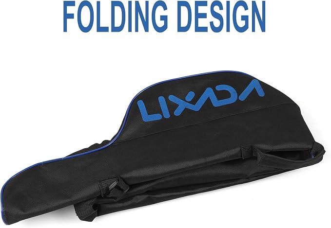 Lixada 63 Inch Fishing Rod Bag Portable Fishing Rod Reel Protective Case, Folding Fishing Pole Holder Cover Rod Tackle Organizer