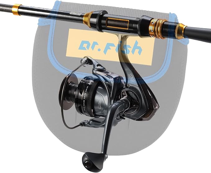 Dr.Fish Spinning Fishing Reel Cover, Fits 1000-6000+, Neoprene Protective Bag with Handle Slot, Spinning Reel Storage Case Pouch Accessories Mixed of 3