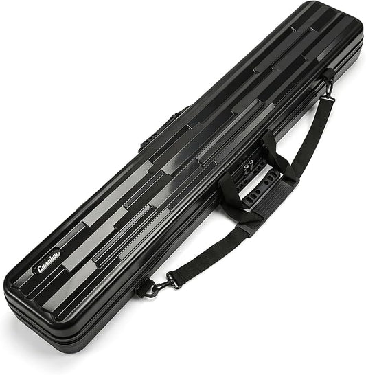 Hard Shell Fishing Rod Case, 50" Protective Rod Tube (4-in-1 Set) for 7ft 2-Piece Rods, Crushproof & Water-Resistant Travel Carrier, Heavy-Duty Storage for Bass, Fly & Saltwater Fishing
