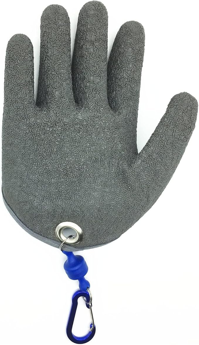 Inf-way Fishing Glove with Magnet Release, Fisherman Professional Catch Fish Gloves Cut&Puncture Resistant with Magnetic Hooks Hunting Glove