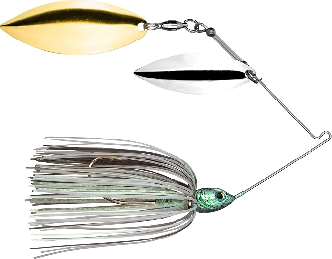 Strike King Tour Grade Spinnerbait Fishing Lure, Weight Forward Design, 3D Eyes, Hand-Tied Skirt
