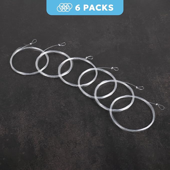 SF Pre-Tied Loop Fly Fishing Tapered Leader Nylon Clear Trout Freshwater Saltwater Bonefish Permit Bass Salmon Steelhead 7.5FT 9FT 10FT 12FT 15FT 0X 1X 2X 3X 4X 5X 6X 7X