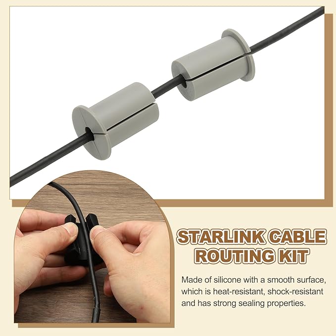 PATIKIL Wall Grommets for Cables 1-3/8", 2 Pcs Cable Routing Kit Silicone Hole Grommet Feed Through Bushing for Ethernet Accessories with 0.26" (6.5mm) Hole, White