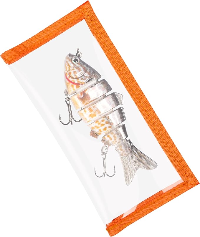 5 Pack Fishing Lure Wraps – Transparent Hook-and-Loop Covers for Crankbaits, Swimbaits, Fishing Rods & Poles