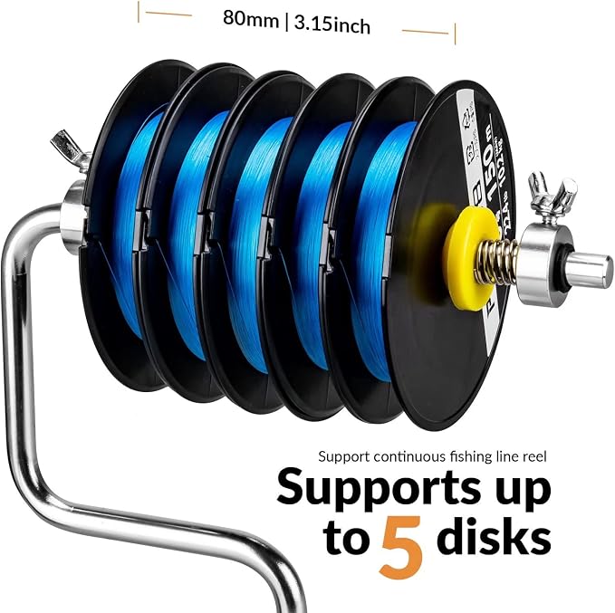 THKFISH Fishing Line Spooler Fishing Line Winder Spooler Fishing Accessories Adjustable Stable Portable Fishing Line Spooler/Fishing Line Remover