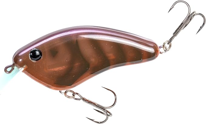 Strike King Hardliner Fishing Lure, Flat Sided Crankbait, Circuit Board Lip, Extra Tight Wobble, Size 4 Treble Hooks