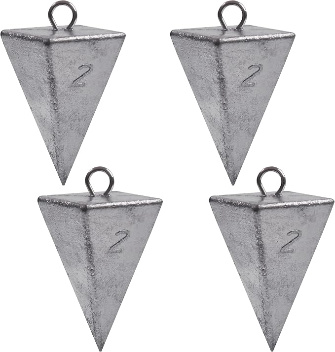 Pyramid Sinkers Fishing Weights Saltwater Pyramid Weights for Surf Fishing Gear Tackle 1oz 2oz 3oz 4oz 5oz 6oz 8oz