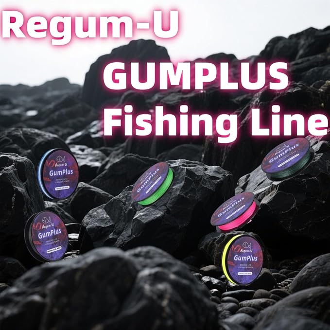 GumMAX 545/1093/1640yds 5-100LB 8X Braided Fishing Line Abrasion Resistant Superline Zero Stretch & Smaller Diameter Confuse & Never Fade in Saltwater and Freshwater