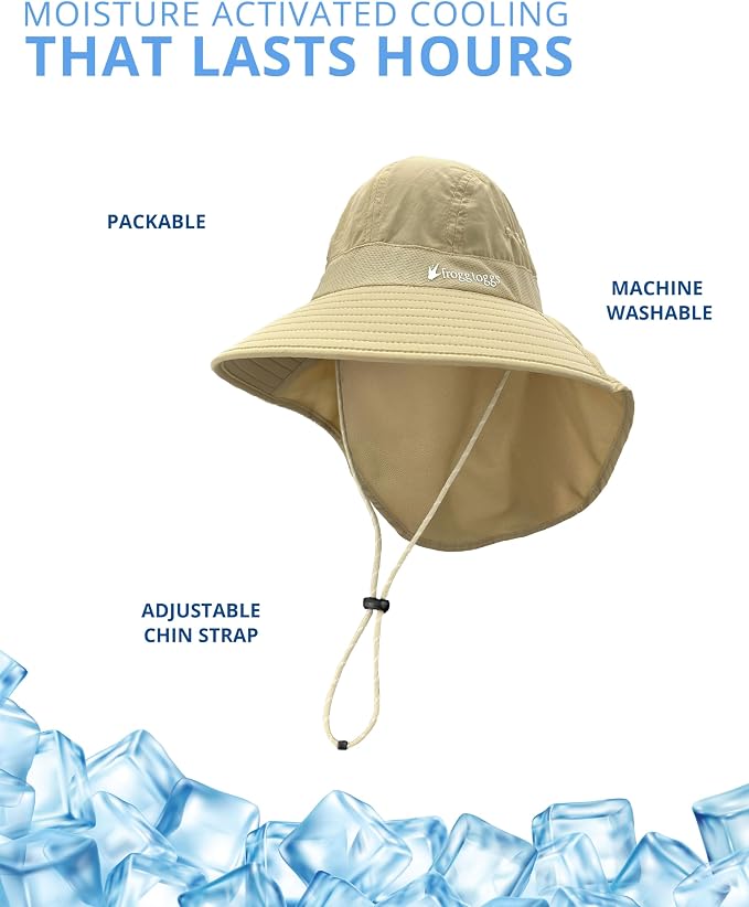 FROGG TOGGS Unisex Adult Chilly Pro Cooling Sun Shade Hat