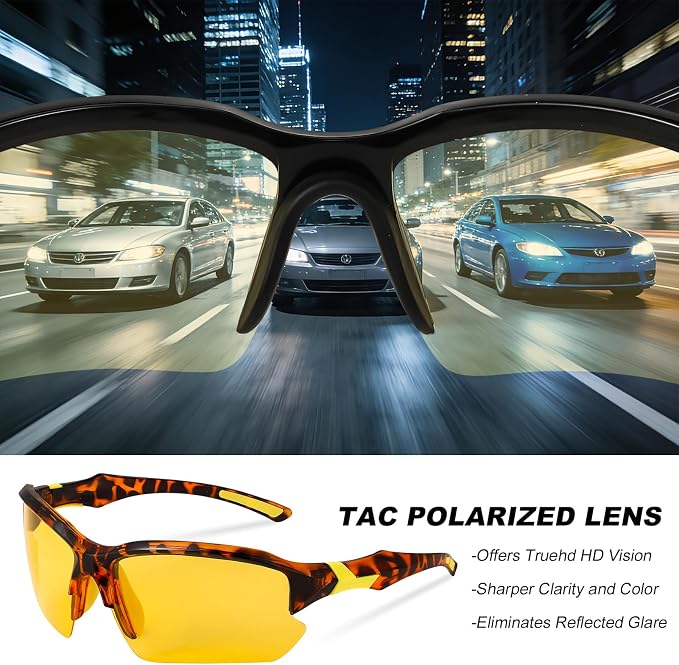 4 PACK Polarized Sport Sunglasses for Women Men UV Protection,Running Cycling Fishing Sunglasses Outdoor