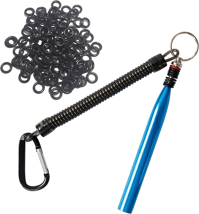 Reaction Tackle Wacky Rig Tool and O-Rings for Soft Plastic Worms, Bass Fishing Wacky Rig and Neko Rig Stick Bait Setup for Largemouth and Smallmouth